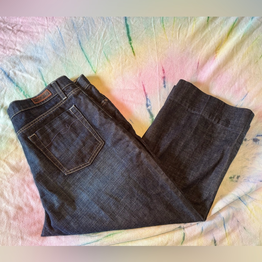 Rockies Jeans Capris Size 14 Denim Mid Rise Cropped Western Straight Leg EUC